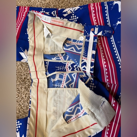 OPPOSUITS Blue and Red Christmas Suit size 44 - Picture 10 of 10